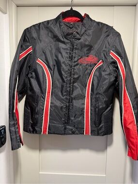 Hot leathers Sturgis 2006 Women's Black & Red Motorcycle Jacket